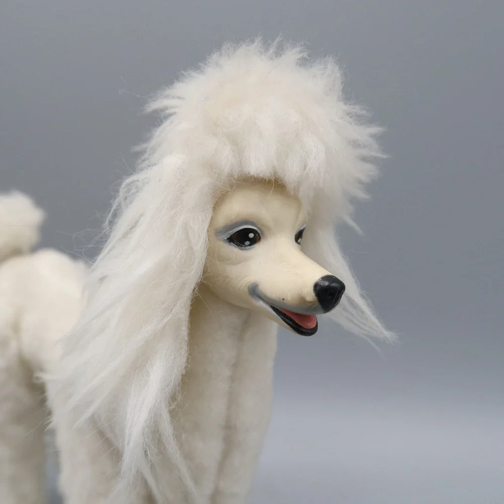 1980 Barbie Poodle Prince Dog Vintage Poseable White Fluffy Vinyl Face and Feet